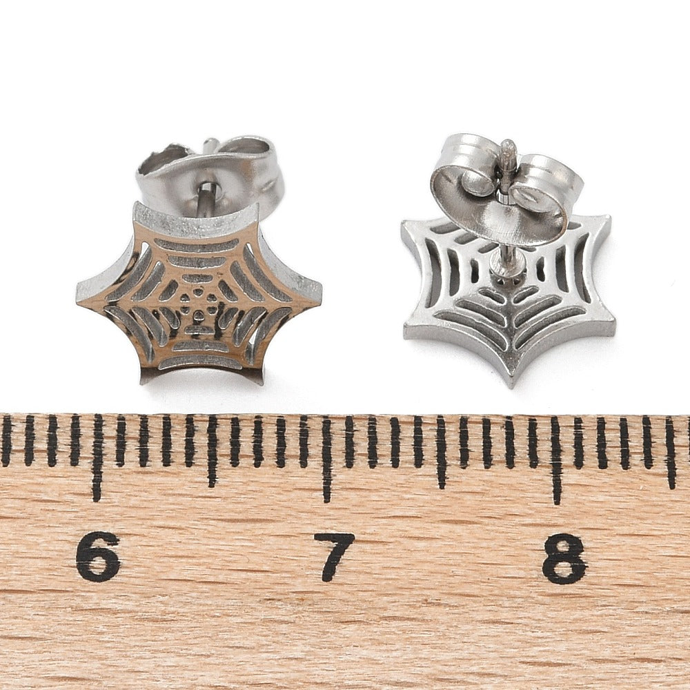 Spiderweb Stud Earrings