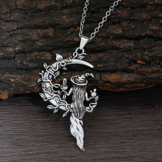 Moon Witch Pendant Necklace