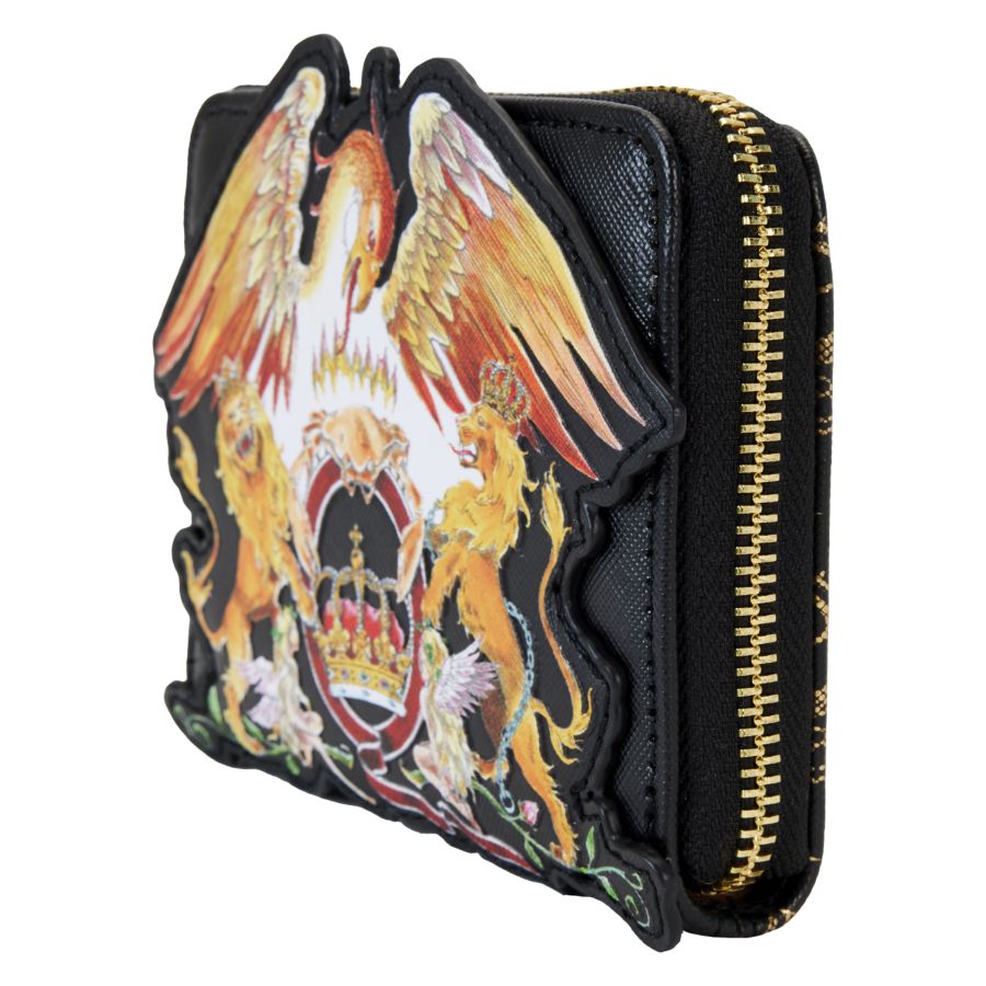 Queen - Logo Crest Zip Around Wallet