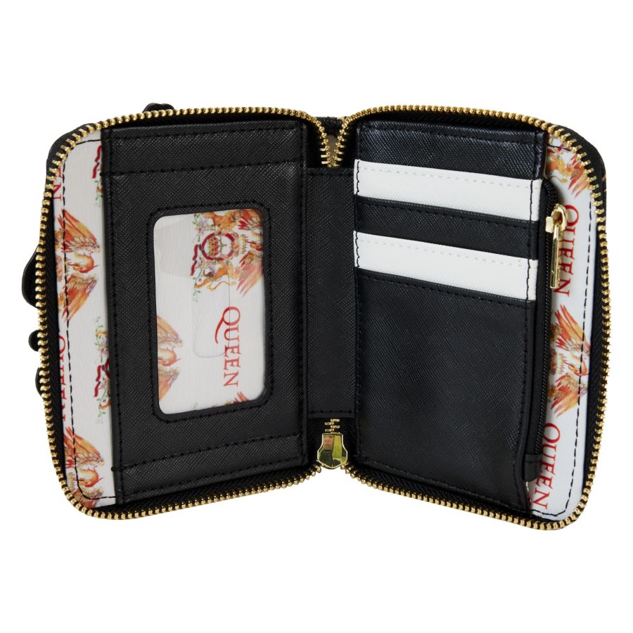 Queen - Logo Crest Zip Around Wallet