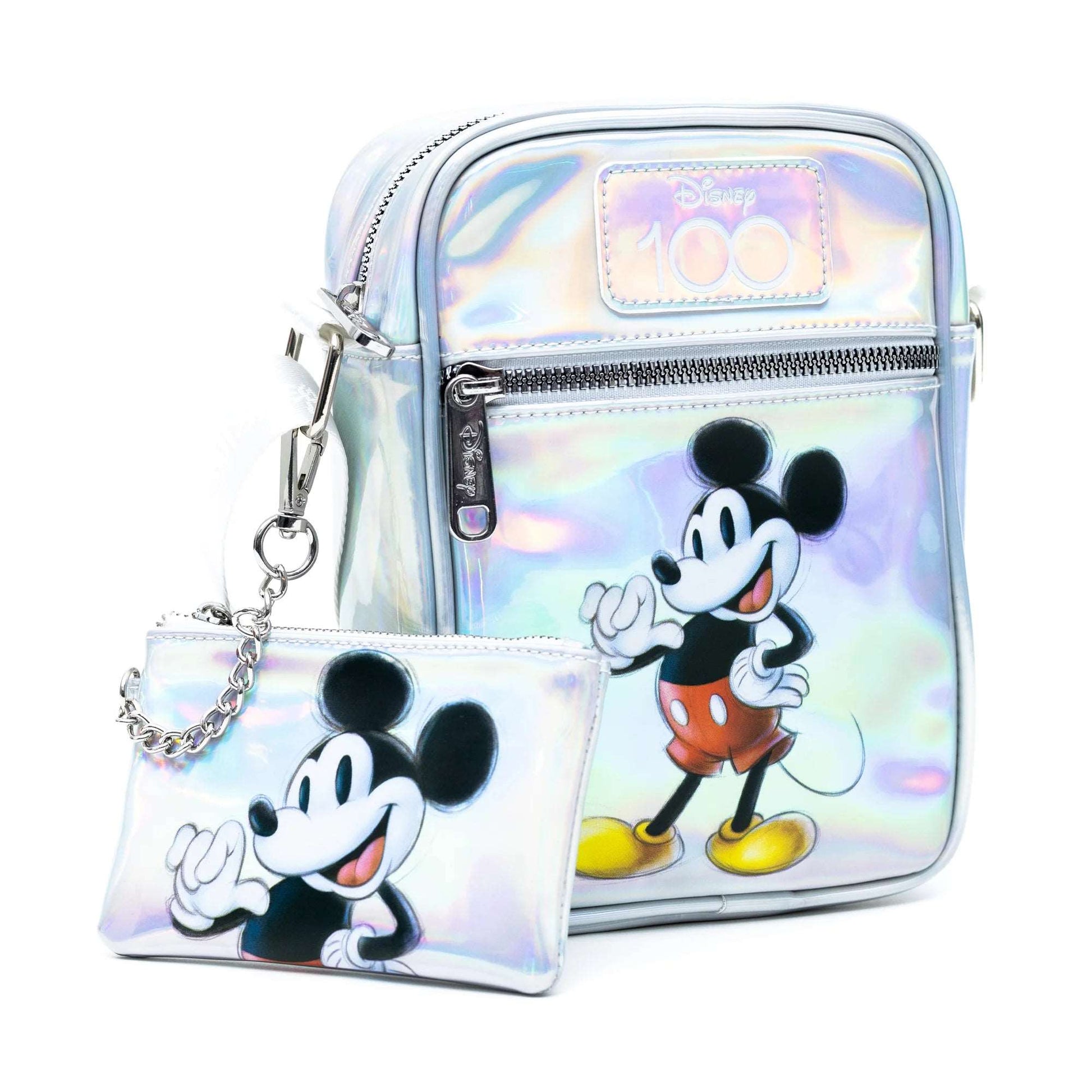 Disney 100 - Mickey Mouse Holographic Crossbody Bag and ID/Coin Bag