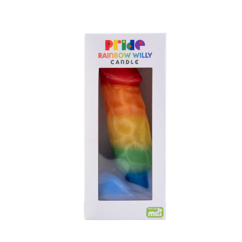 Rainbow Willy Candle
