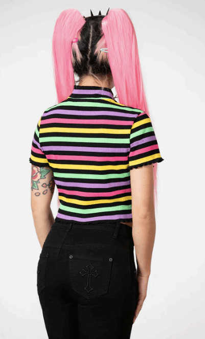 Rainbow Child Ribbed Crop Top