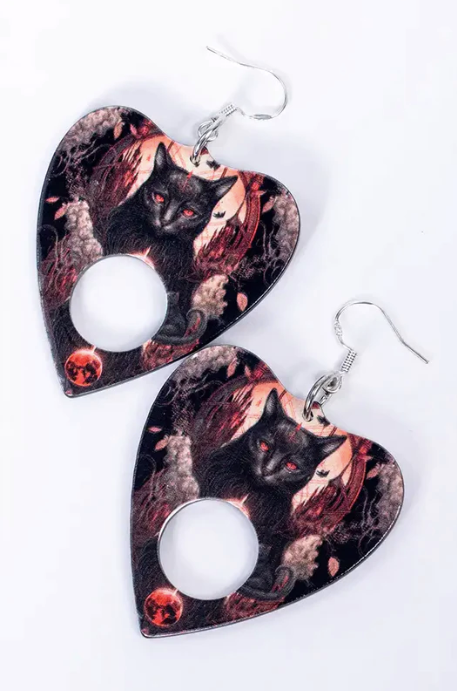 Planchette Earrings - BLOOD MOON