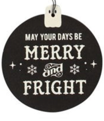 Merry Cryptmas Mini Hanging Signs Display