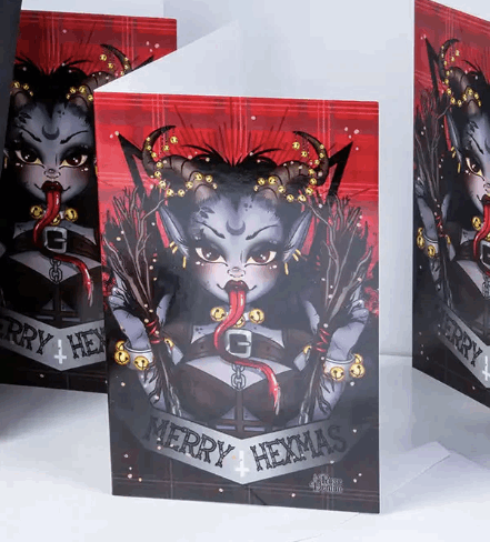 Merry Hexmas Krampus Christmas Card Pack