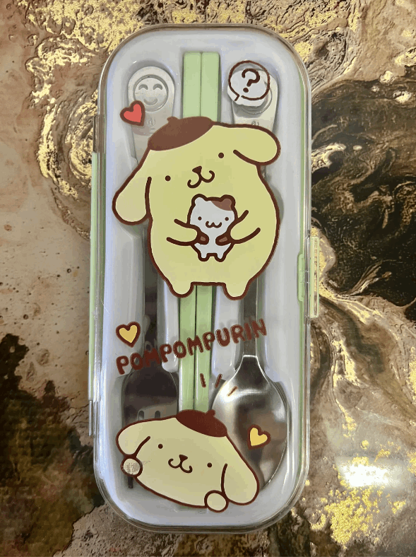 POMPOMPURIN - reusable cutlery bento set