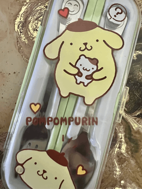 POMPOMPURIN - reusable cutlery bento set