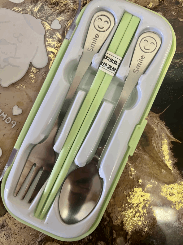 POMPOMPURIN - reusable cutlery bento set