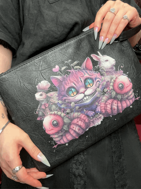 WONDERLAND - CHESHIRE CAT Clutch purse / bag