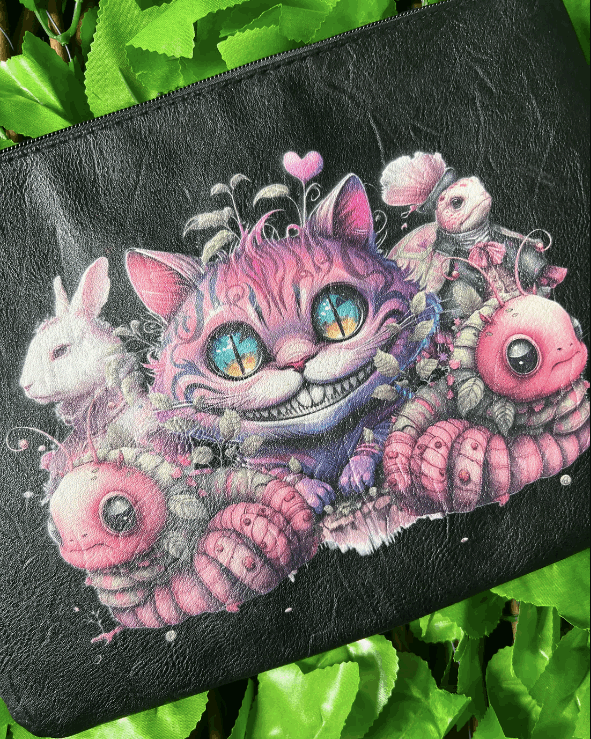 WONDERLAND - CHESHIRE CAT Clutch purse / bag