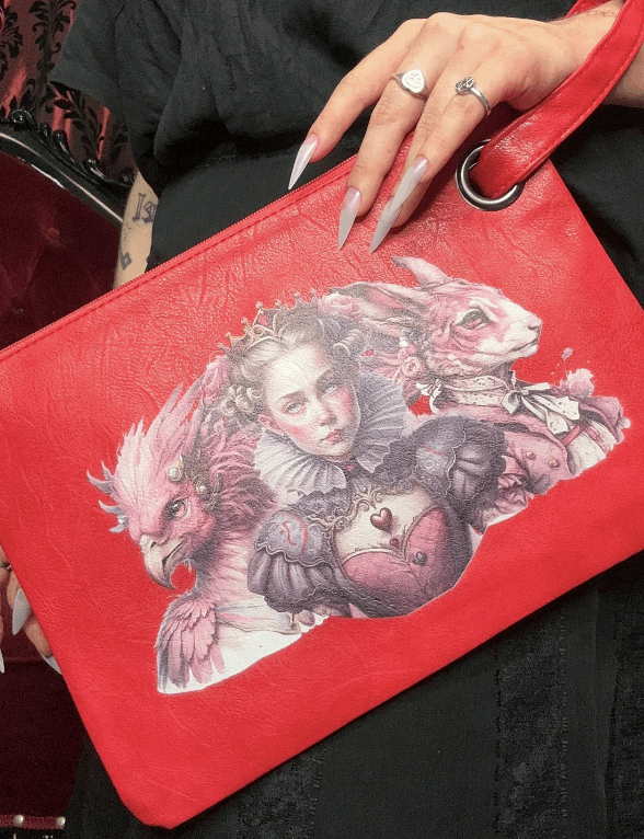 QUEEN OF HEARTS - Clutch purse / bag