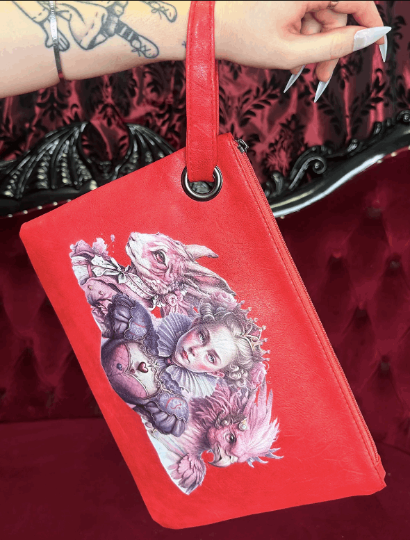 QUEEN OF HEARTS - Clutch purse / bag