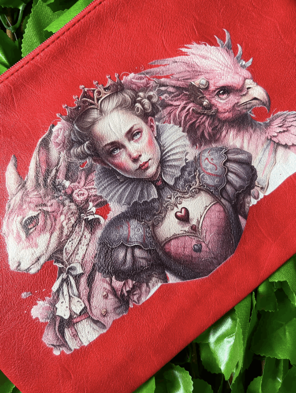 QUEEN OF HEARTS - Clutch purse / bag