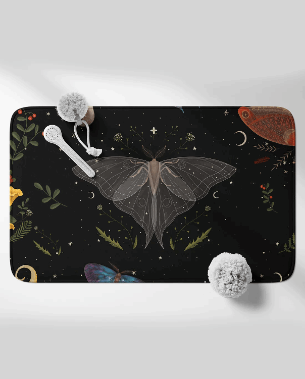 DARK DIVINE - Shower Curtain / Bath Mat Set