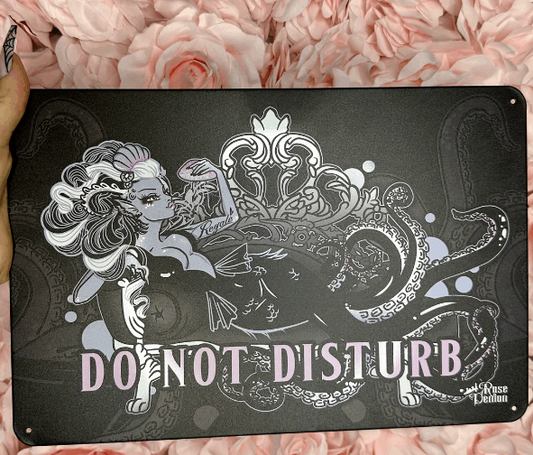 DO NOT DISTURB - Rose Demon Tin Sign