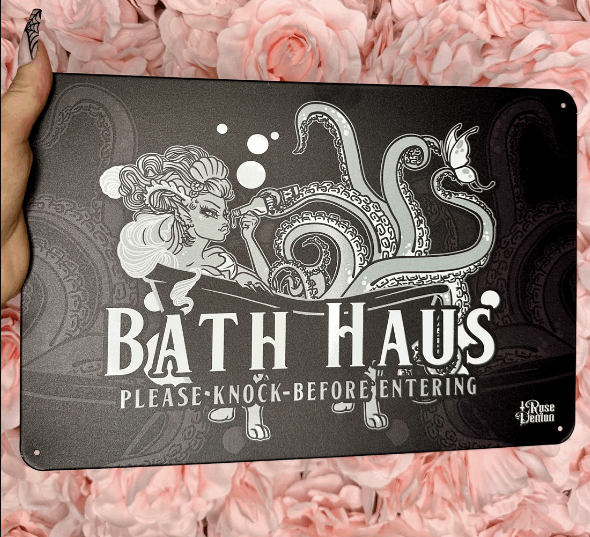 BATH HAUS - Rose Demon Tin Sign