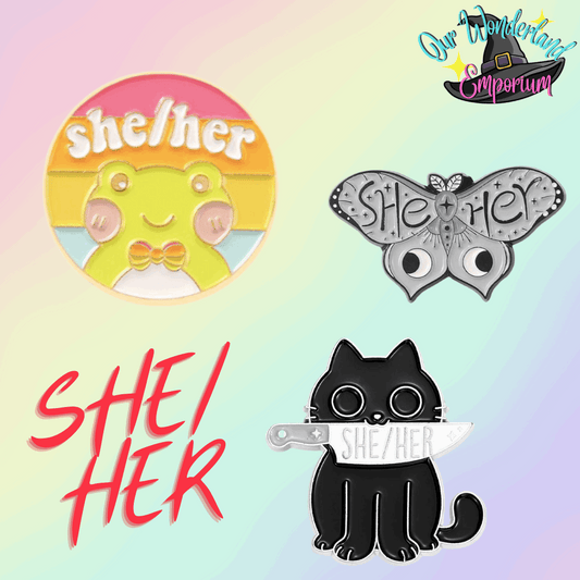 She/ Her Pronoun Pin