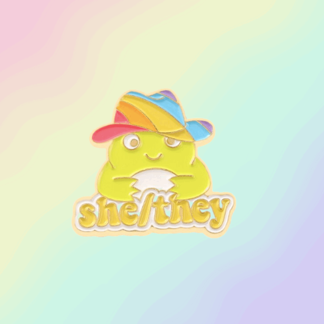 She/They Pronoun Pin