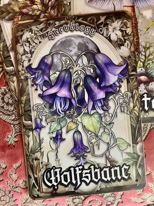 WOLFSBANE HERBOLOGY - Tin Sign