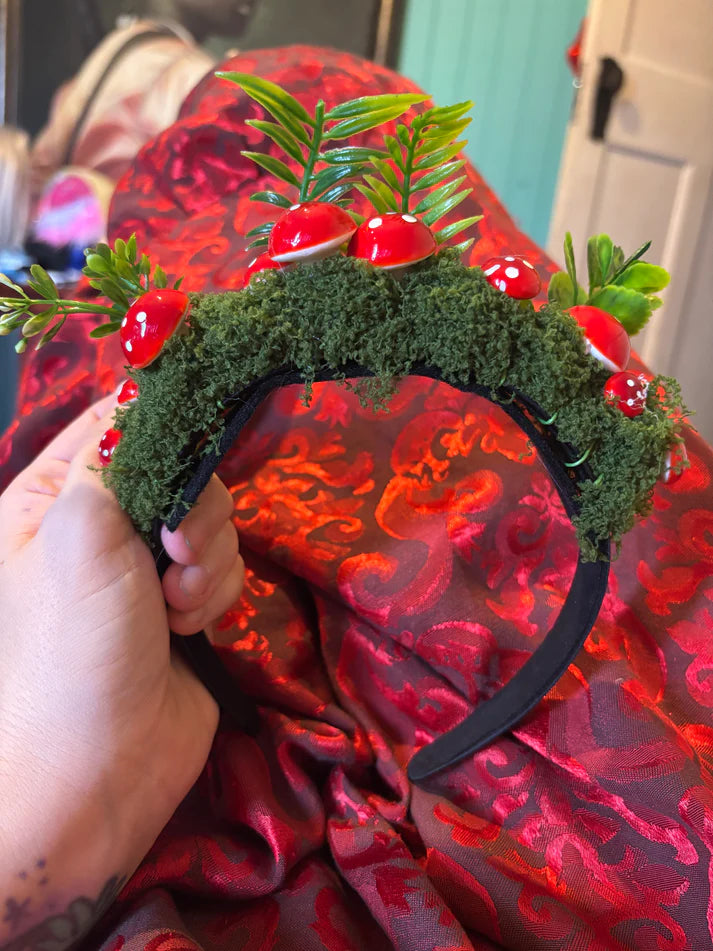 FAIRY RING - mushroom and moss headband