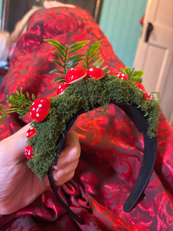 FAIRY RING - mushroom and moss headband