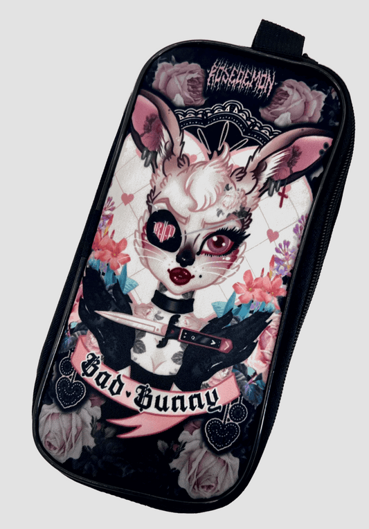 BAD BUNNY - Rose Demon Cosmetic/ pencil case