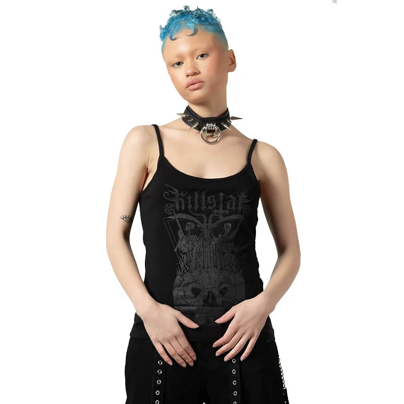 Killstar Tank Top - Deimos Strappy Cami Size Small