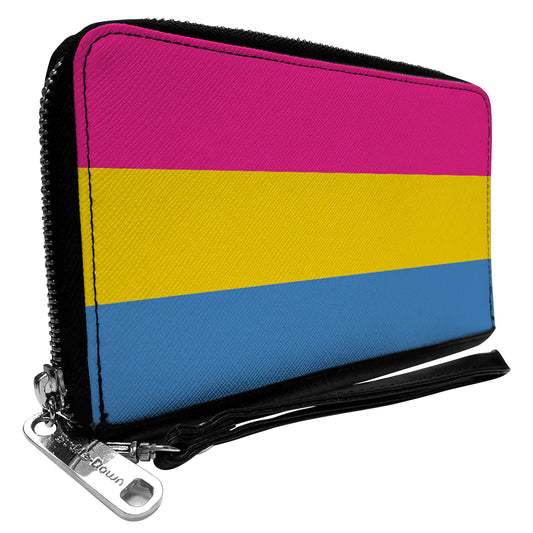 PU Zip Around Wallet Rectangle - Flag Pansexual